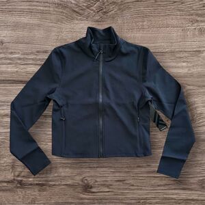 Kyodan Women’s Black Ribbed Zip-Up Athletic Jacket Size Large